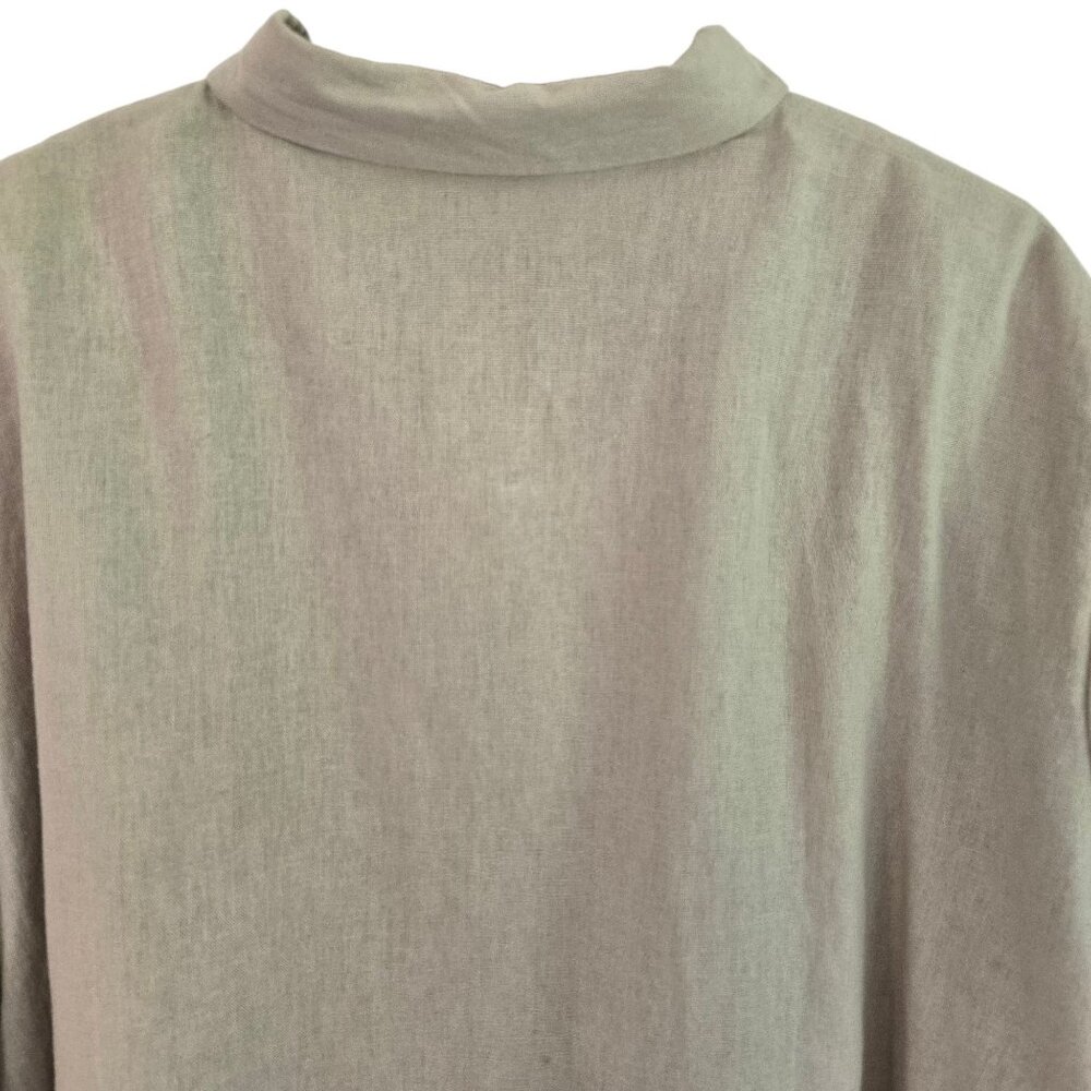 Anna Maxwell Womens Tan 2-Piece Twin Set Shirt & Tank Top Linen Blend 5X - Picture 14 of 16
